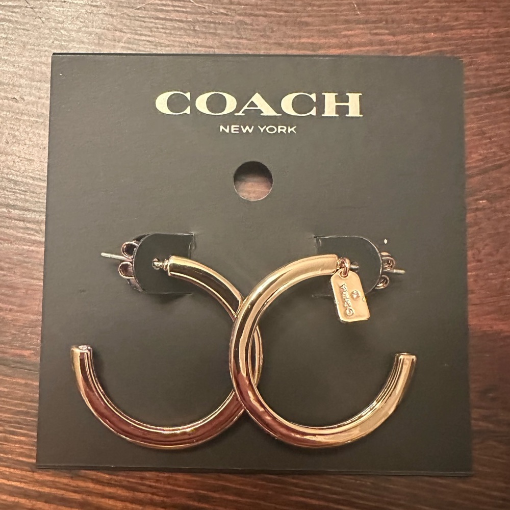 Coach 1” Gold Hoops